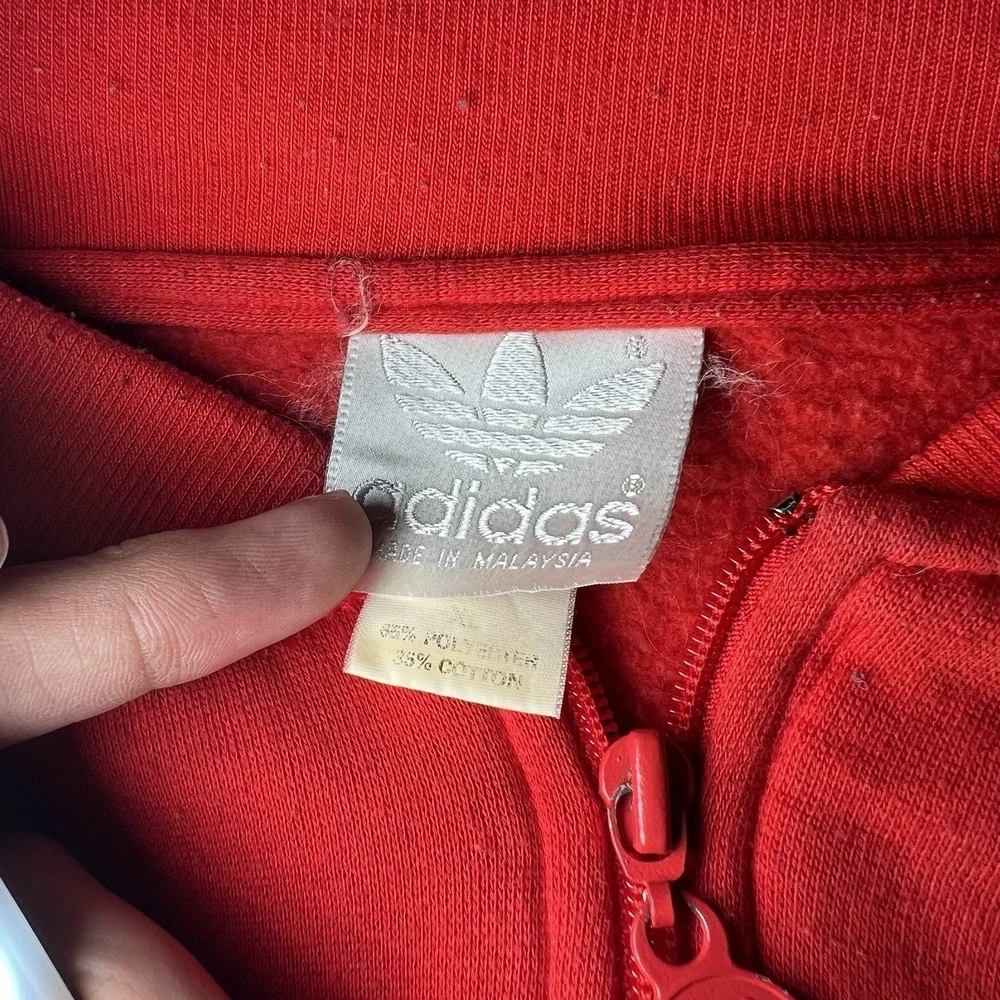 Adidas Sweater Men Size XL Trefoil Color Block Sweatshirt 90s Vintage